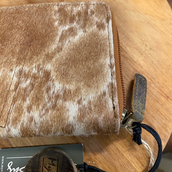 Myra Bag Tan and White Haircalf Wallet - Picture 2 of 7